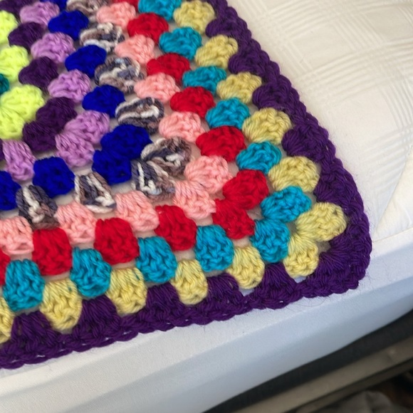 Cozy and Colorful Handmade Afghan Lap Blanket Throw - Picture 5 of 7